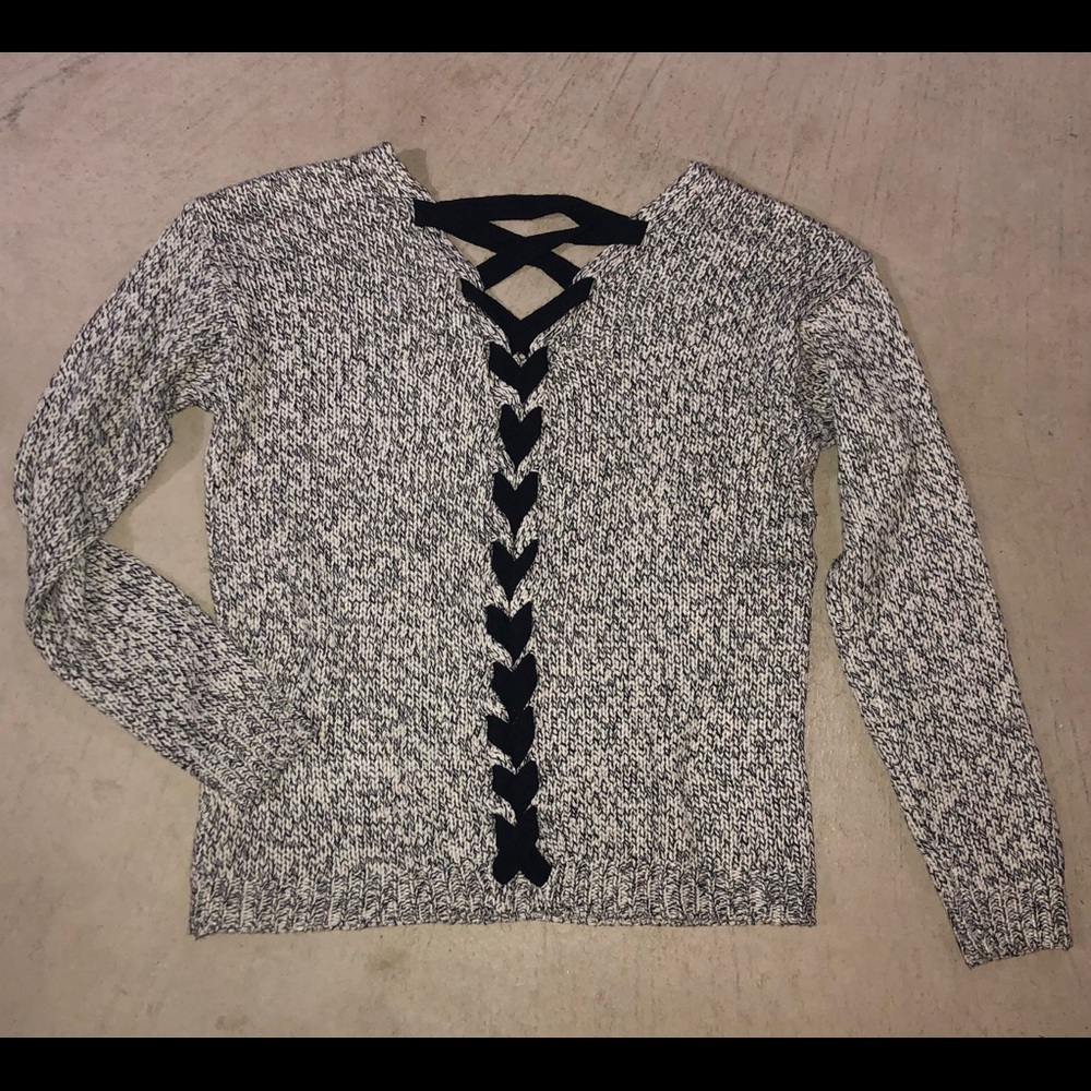 Francesca’s Lace-back Sweater